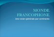Monde francophone