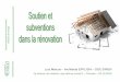 Soutien et subventions dans la rénovation, présentation de Luis Marcos, Direction de l'énergie du Canton de Vaud