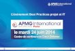 APMG-International l'événement projet et IT le 24 Juin 2014 à Paris