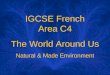 French IGCSE Oral Area C4
