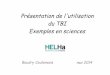 Présentation de l'utilisation du TBI - HELHA Loverval - 2014