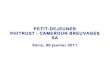 Petit dejeuner  Phitrust Partenaires - Cameroun Breuvages - 6/01/2011