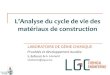 Analyse du cycle de vie des matériaux de construction S.Belboom
