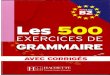 Hachette 500 exercices de grammaire b2