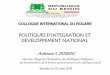 Politiques d'intégration et développement national   dossou