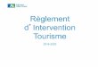 Règlement d'intervention tourisme 2014 2020 - présentation dans les départements