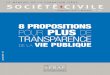 8 propositions pour plus de transparence de la vie publique