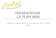 Offres La Team Web, agence webmarketing et communication digitale