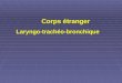 Corps étranger laryngo-trachéo-bronchique