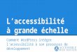 L'accessibilité à grande échelle - Comment WordPress intègre l’accessibilité à son processus de développement