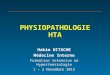 Dr Hitache HTA PHYSIO-PATHOLOGIE