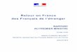 Le rapport sur le retour en France des Français de l'étranger