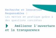 RRITools - questions pratiques pour améliorer l'ouverture et la transparence
