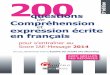 200 Questions de Compréhension Et Expression Ecrite en Francais