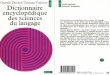Dictionnaire Encyclopédique Des Sciences Du Langage