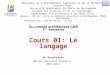Cours 01 Le langage..pptx
