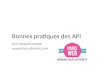 Bonnes pratiques API - Paris Web 2013