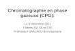 Chromatographie en Phase Gazeuse 8122011
