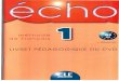 Echo 1 Dvd Le Livret Pedagogique