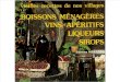 Boissons Ménagères -Vins -Apéritifs -Liqueurs -Sirops