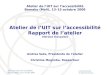 Atelier de l’UIT sur l’accessibilité Rapport de l’atelier (Version française)