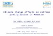Climate change effects on extreme precipitation in Morocco