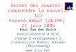 Secret des sources:  comprendre la nouvelle loi Exposé-débat (AGJPB)  21 juin 2005