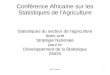 Conférence Africaine sur les Statistiques de l'Agriculture
