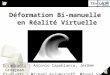 Déformation Bi-manuelle  en Réalité Virtuelle Encadrants  : Antonio Capobianco, Jérôme Grosjean