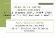 Prof.  Nicky  LE FEUVRE Université de Lausanne Labso  - Institut  des Sciences  sociales
