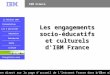 Les engagements socio-éducatifs et culturels d'IBM France