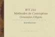 IFT 232  Méthodes de Conception Orientées Objets