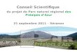 Conseil Scientifique  du projet de  P arc  n aturel  r égional  des Préalpes d’Azur