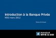 Introduction à la Banque Privée