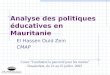 Analyse des politiques éducatives en Mauritanie