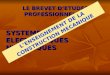LE BREVET D’ETUDES PROFESSIONNELLES SYSTEMES  ELECTRONIQUES NUMERIQUES