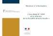 Réunion d ’information « Les états N° 1259  et la réforme  de la fiscalité directe locale »