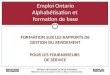 Emploi Ontario Alphabétisation et  formation de base