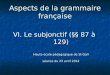Aspects de la grammaire française