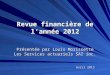 Revue financière de l’année 2012