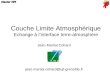 Couche Limite Atmosph©rique Echange   lâ€™interface terre-atmosph¨re