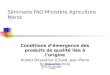 Séminaire FAO-Ministère Agriculture Maroc