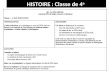 HISTOIRE : Classe de 4 e