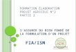 Formation élaboration projet agricole N°2 Partie 2