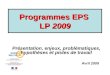 Programmes EPS  LP  2009