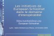 Les initiatives de  European Schoolnet  dans le domaine  d ’ interopérabilité