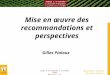 Mise en œuvre des recommandations et perspectives Gilles Pialoux