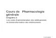 Cours de   Pharmacologie générale Chapitre 2: -Les voies d’administration des médicaments