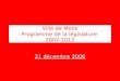 Ville de Mons Programme de la l©gislature  2007-2012