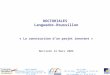 DOCTORIALES  Languedoc-Roussillon « La construction d’un projet innovant » Mercredi 22 Mars 2006
